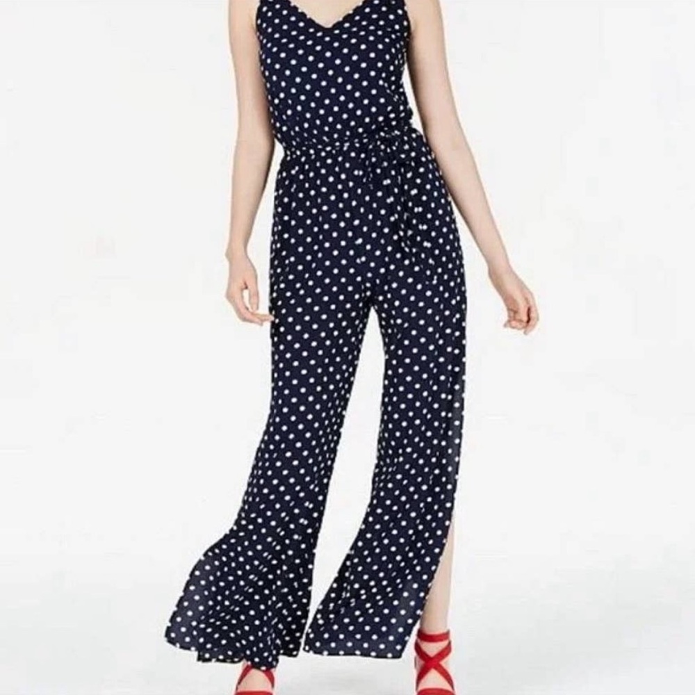 BRAND NEW One Clothing Navy Polka Dot Jumpsuit (50% OFF!)